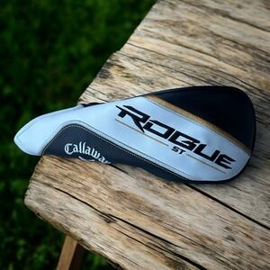 Callaway Rogue ST Fairway Wood Golf Club Head cover Headcover  Gold White